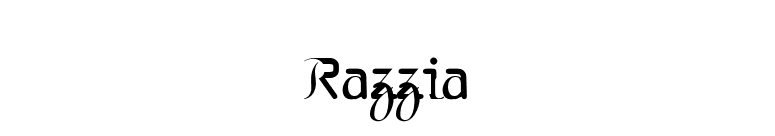Razzia font preview