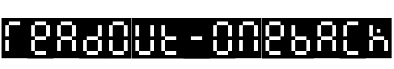 Readout-OneBack font preview