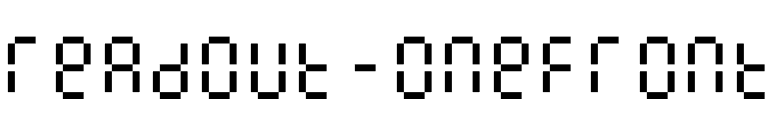 Readout-OneFront font preview