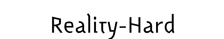 Reality-Hard font preview