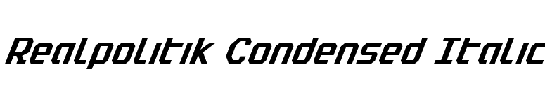 Realpolitik Condensed Italic font preview