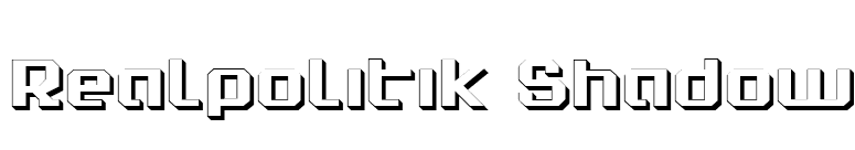 Realpolitik Shadow font preview