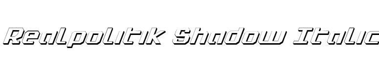 Realpolitik Shadow Italic font preview