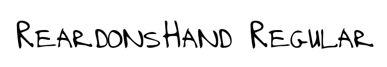 ReardonsHand Regular font preview