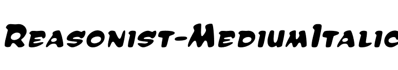 Reasonist-MediumItalic font preview