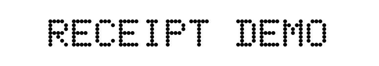 Receipt Demo font preview