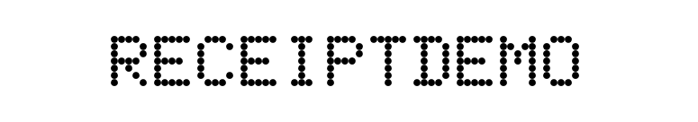 ReceiptDemo font preview