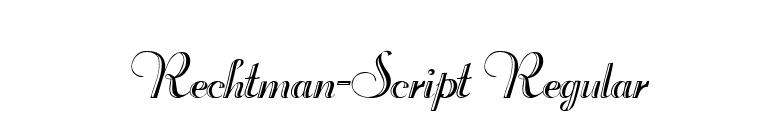 Rechtman-Script Regular font preview
