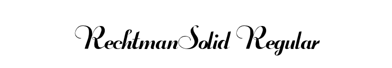 RechtmanSolid Regular font preview