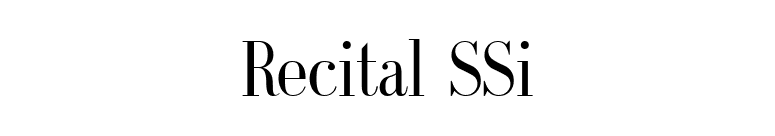 Recital SSi font preview