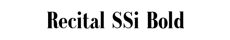 Recital SSi Bold font preview