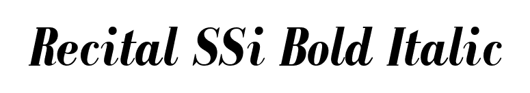 Recital SSi Bold Italic font preview