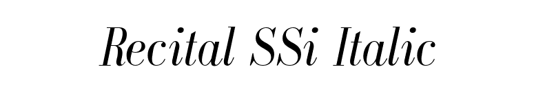 Recital SSi Italic font preview