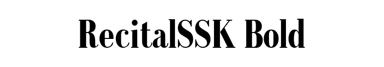 RecitalSSK Bold font preview