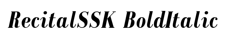 RecitalSSK BoldItalic font preview