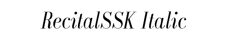 RecitalSSK Italic font preview