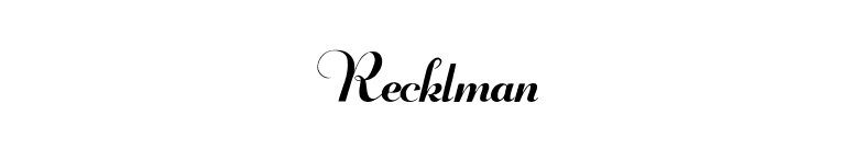 Recklman font preview