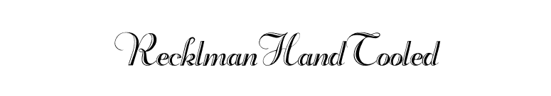 RecklmanHandTooled font preview