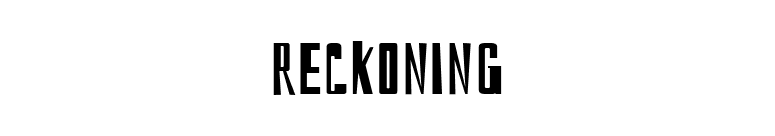 reckoning font preview