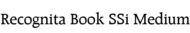Recognita Book SSi Medium font preview