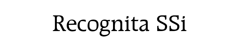 Recognita SSi font preview