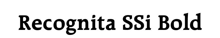 Recognita SSi Bold font preview