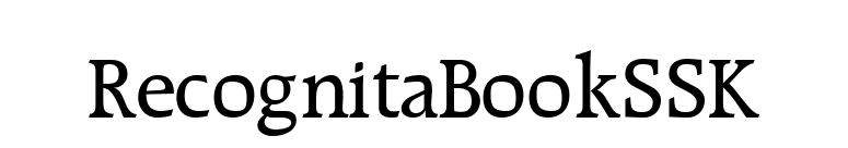 RecognitaBookSSK font preview