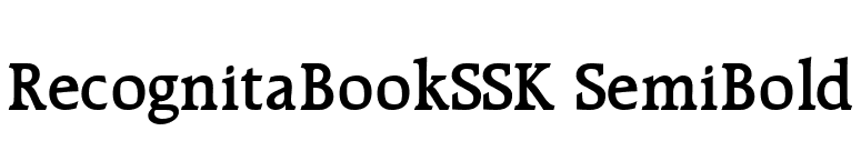 RecognitaBookSSK SemiBold font preview