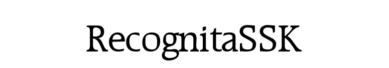RecognitaSSK font preview