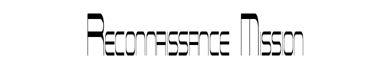 Reconnaissance Mission font preview
