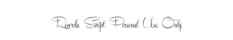 Recorda Script Personal Use Only font preview