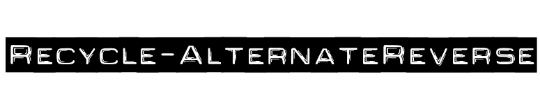 Recycle-AlternateReverse font preview