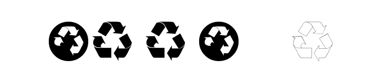 Recycle-Normal font preview