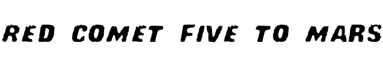 Red Comet Five to Mars font preview