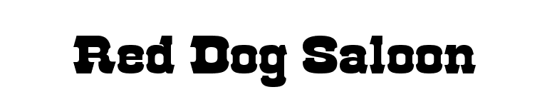Red Dog Saloon font preview