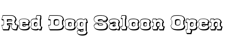 Red Dog Saloon Open font preview