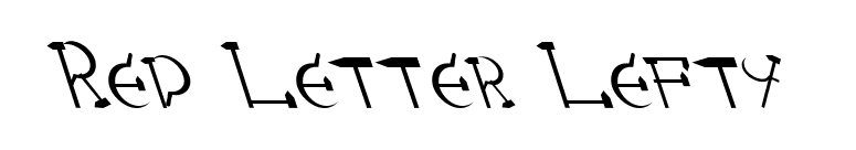 Red Letter Lefty font preview