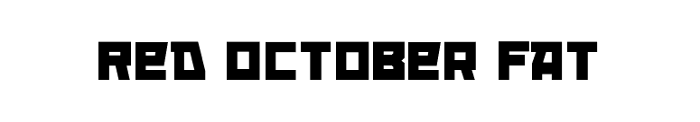Red October Fat font preview