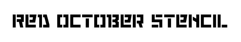 Red October Stencil font preview