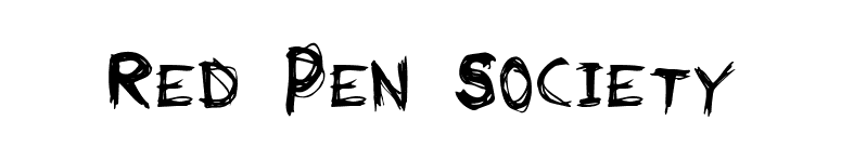 Red Pen Society font preview