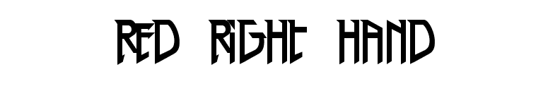 Red Right Hand font preview