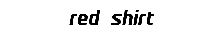 red shirt font preview