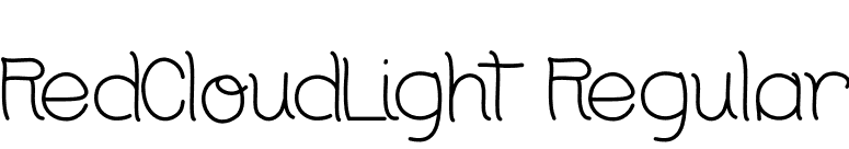 RedCloudLight Regular font preview