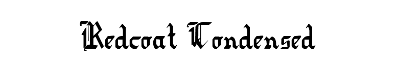 Redcoat Condensed font preview
