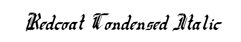 Redcoat Condensed Italic font preview