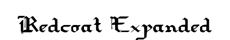 Redcoat Expanded font preview