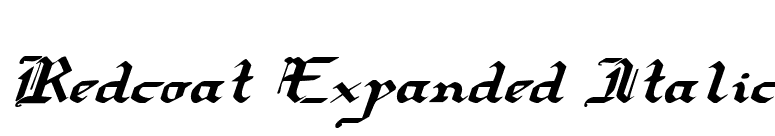 Redcoat Expanded Italic font preview