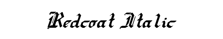 Redcoat Italic  font preview