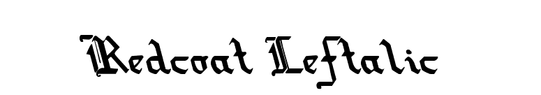 Redcoat Leftalic font preview