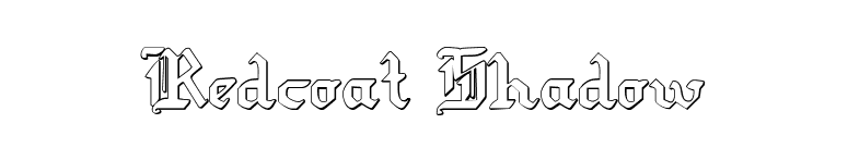 Redcoat Shadow font preview